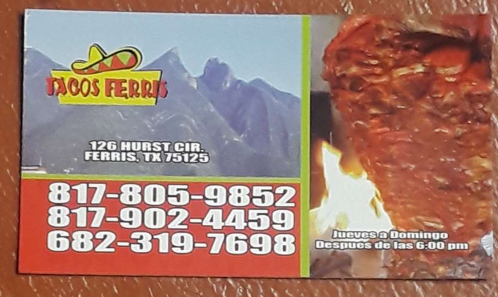 Tacos Ferris | 126 Hurst Cir, Ferris, TX 75125, USA | Phone: (817) 805-9852