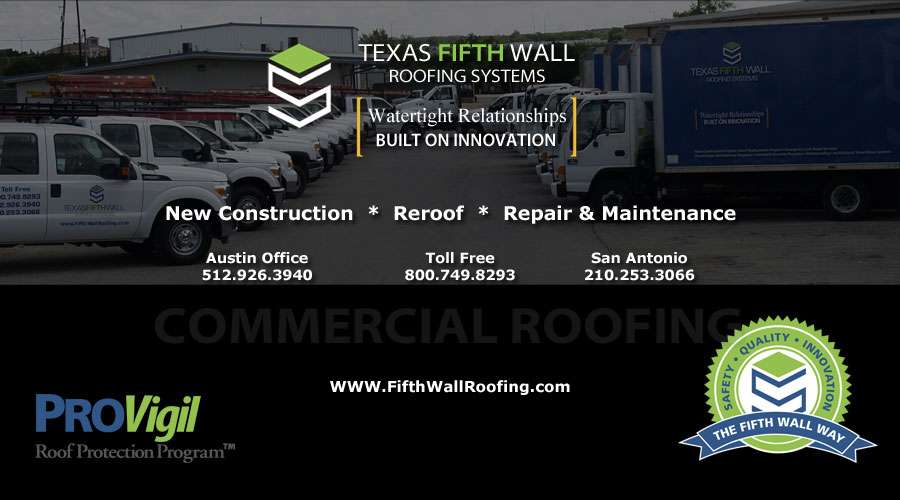 Texas Fifth Wall Roofing Systems | 6027 Randolph Blvd, San Antonio, TX 78233, USA | Phone: (210) 253-3066