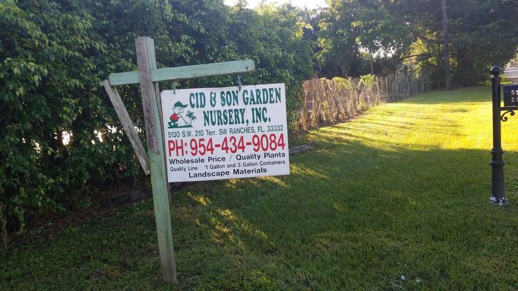 Cid & Son Garden Nursery | 5130 SW 210th Terrace, Southwest Ranches, FL 33332, USA | Phone: (954) 434-9084