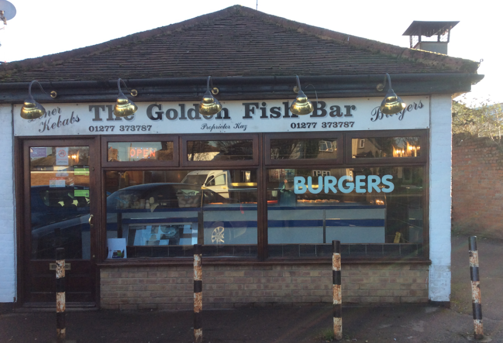 Golden Fish Bar | 1 Hatch Rd, Brentwood CM15 9PU, UK | Phone: 01277 373787
