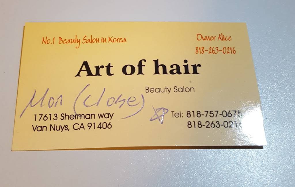 Art of Hair | 17613 Sherman Way, Van Nuys, CA 91406, USA | Phone: (818) 757-0675