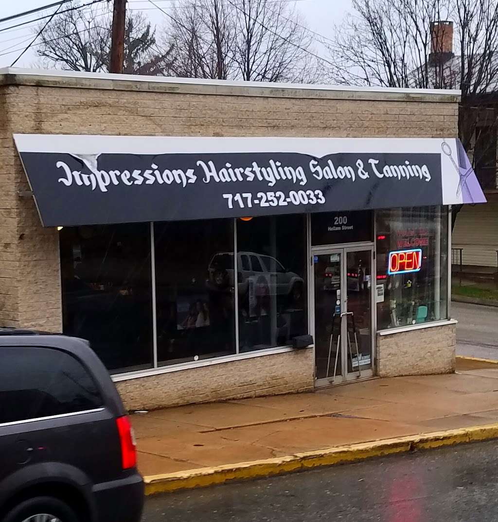 Impressions Hairstyling Salon & Tanning | 200 Hellam St, Wrightsville, PA 17368, USA | Phone: (717) 252-0033