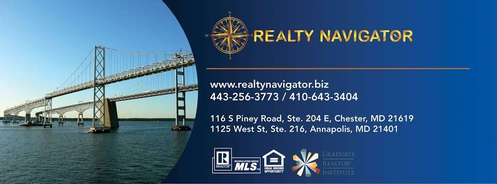 Realty Navigator | 116 S Piney Rd Suite 204 E, Chester, MD 21619, USA | Phone: (410) 643-3404