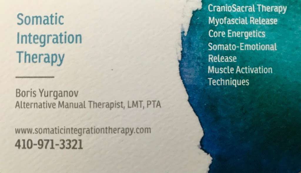 Somatic Integration Therapy | 117 Glyndon Dr A2, Reisterstown, MD 21136, USA | Phone: (410) 971-3321