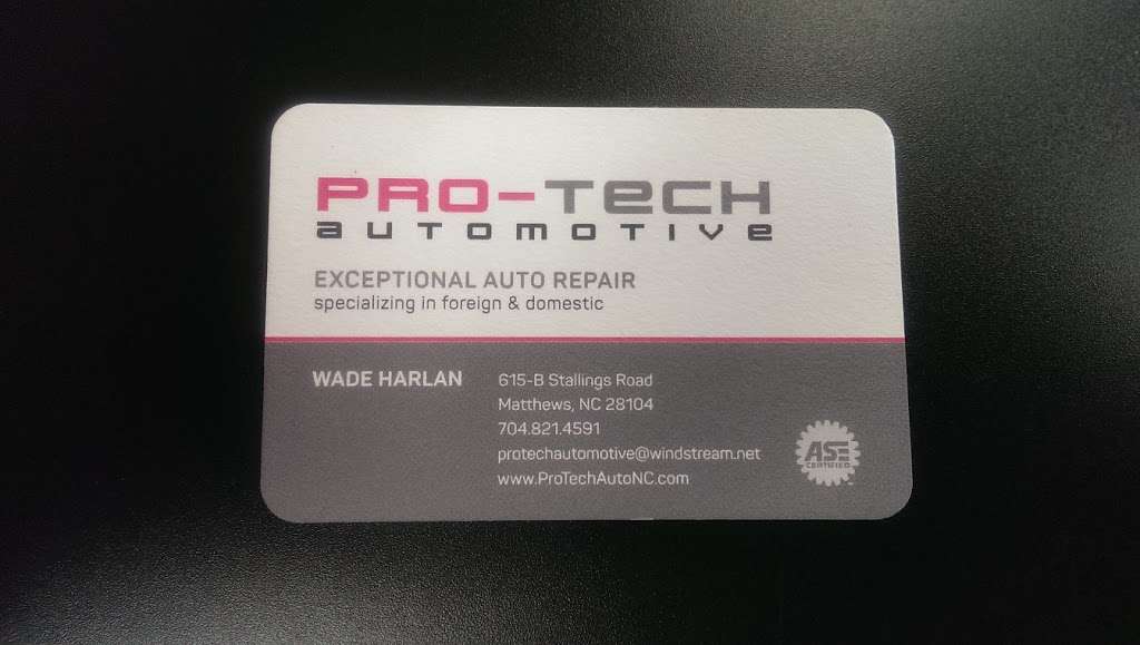 Pro Tech | 615 Stallings Rd Suite B, Matthews, NC 28104, USA | Phone: (704) 821-4591