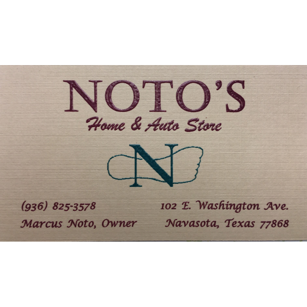 Notos Home & Auto Store | 102 E Washington Ave, Navasota, TX 77868 | Phone: (936) 825-3578