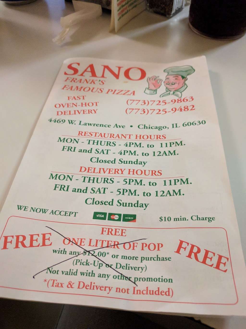 Sanos Pizzeria | 4469 W Lawrence Ave, Chicago, IL 60630, USA | Phone: (773) 725-9863