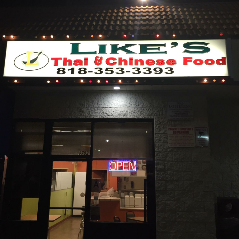 Likes Thai and Chinese Food Takeout | 8702 Foothill Blvd, Sunland-Tujunga, CA 91040, USA | Phone: (818) 353-3393