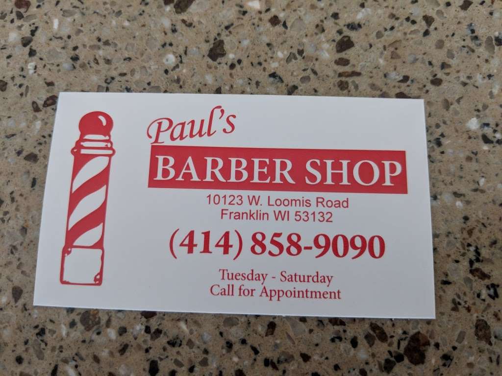 Pauls Barber Shop | 10123 W Loomis Rd, Franklin, WI 53132, USA | Phone: (414) 858-9090