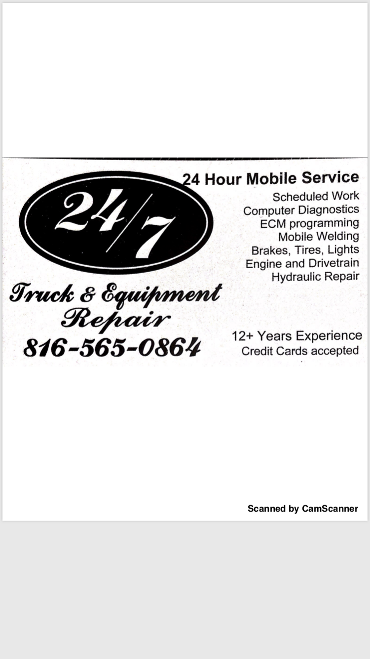 24/7 Truck & Equipment Repair | 58 NW 310th St, Plattsburg, MO 64477, USA | Phone: (816) 565-0864