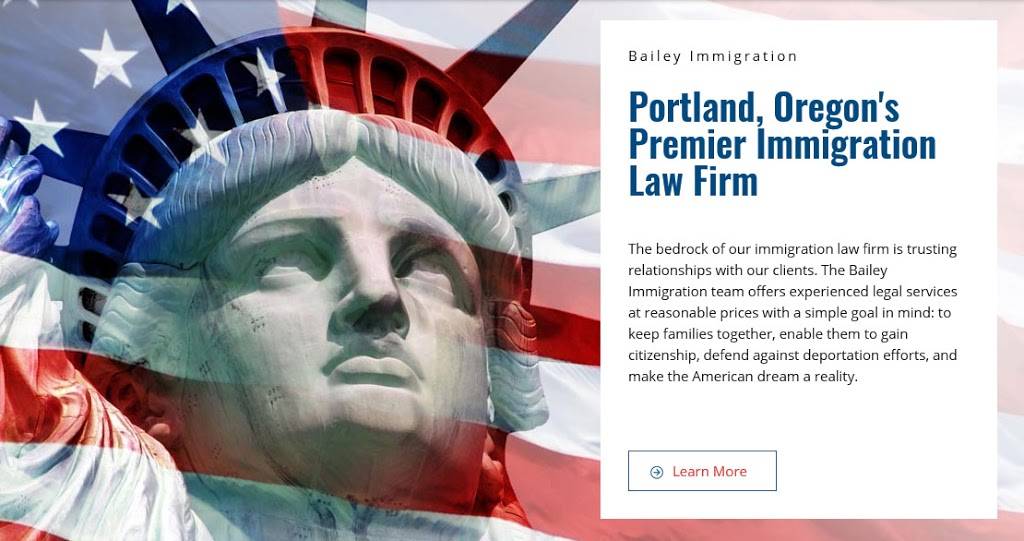 Bailey Immigration | 4380 S Macadam Ave Suite #150, Portland, OR 97239, USA | Phone: (866) 521-6422