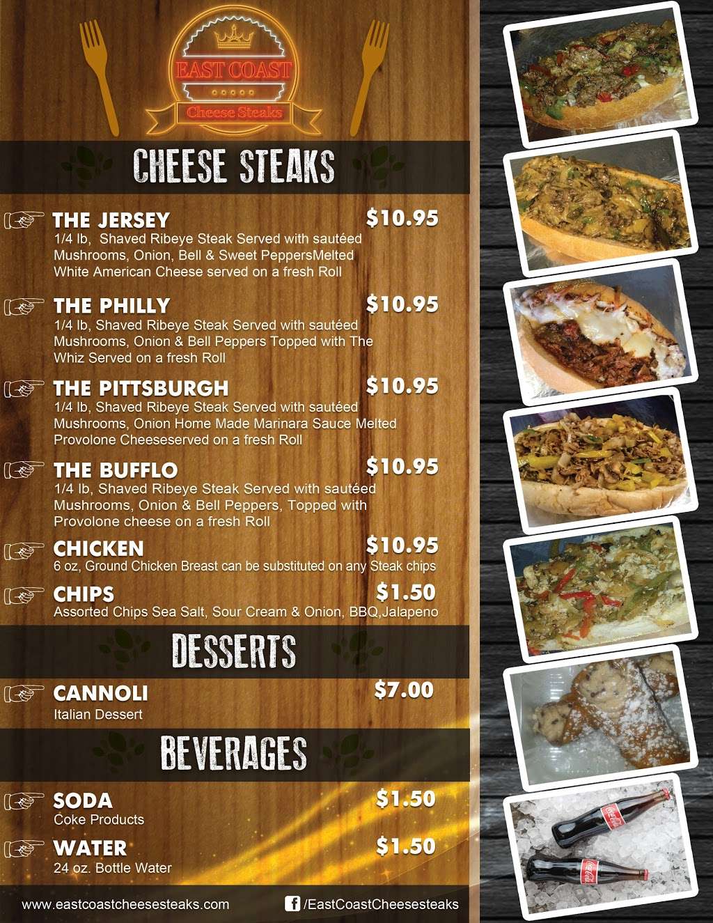 East Coast Cheese Steaks | 10660-10698 W Northern Ave, Glendale, AZ 85307, USA | Phone: (602) 740-6617