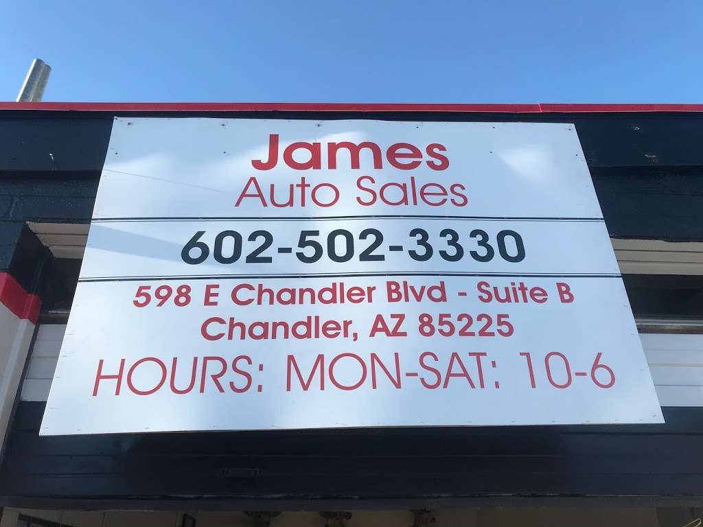 James auto sales | 598 E Chandler Blvd, Chandler, AZ 85225, USA | Phone: (602) 502-3330