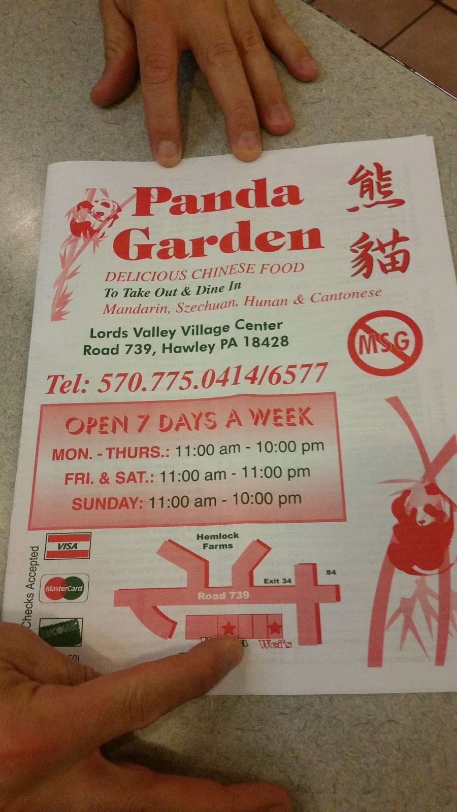 Panda Garden | 123 PA-739, Hawley, PA 18428, USA | Phone: (570) 775-0414