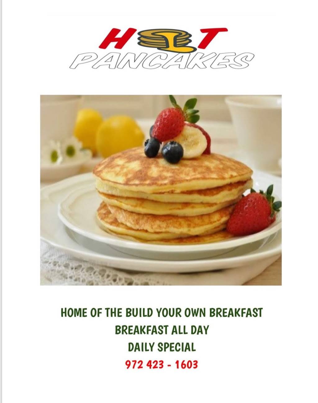 Hot Pancakes | 3601 N Jupiter Rd, Richardson, TX 75082, USA | Phone: (972) 423-1603