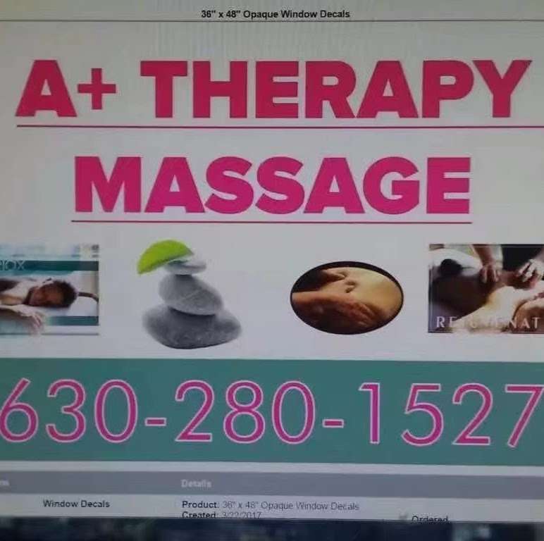 A + THERAPY Massage Spa | 377 S Prospect Ave, Bartlett, IL 60103, USA | Phone: (630) 280-1527