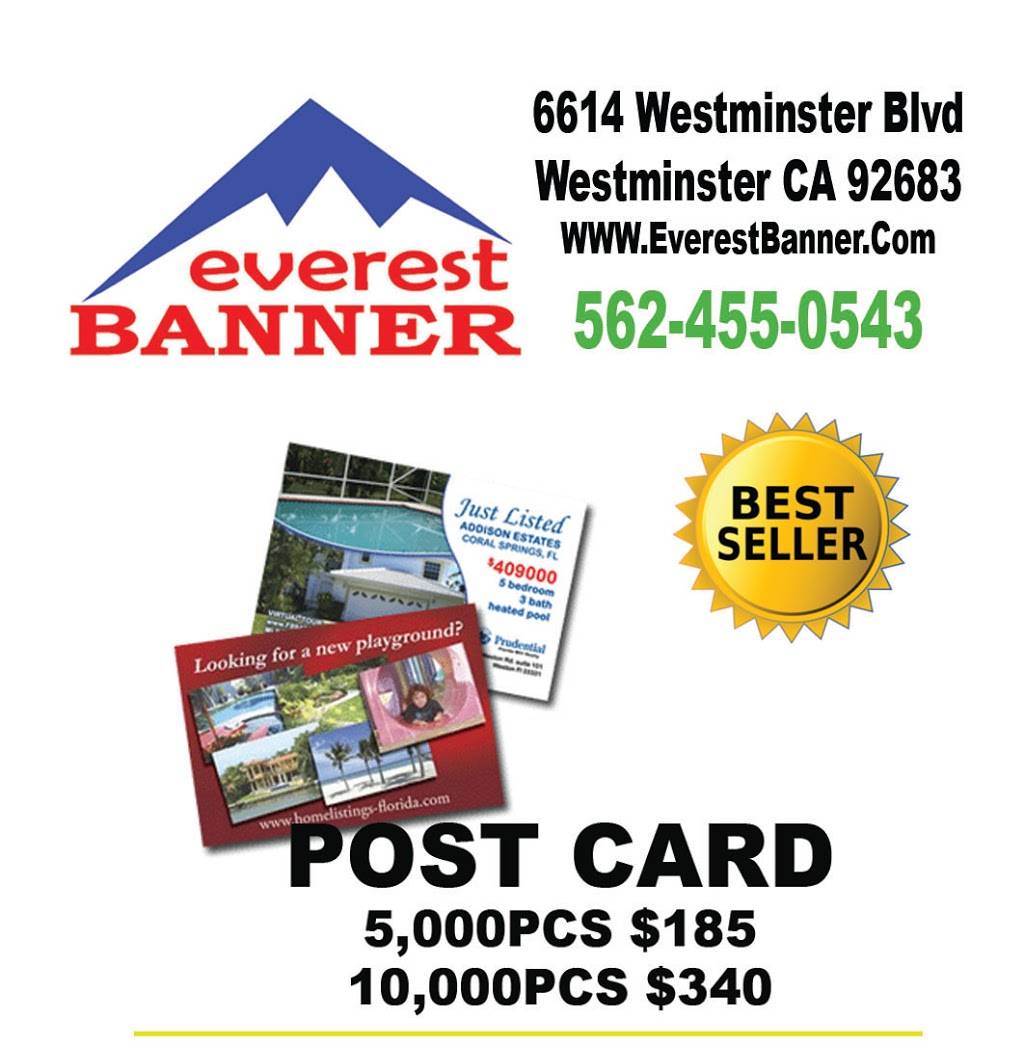Everest Banner & Signs Shop | 6614 Westminster Blvd, Westminster, CA 92683, USA | Phone: (562) 455-0543