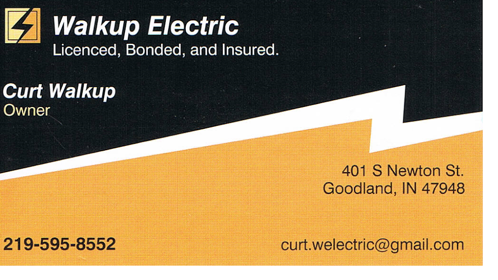 Walkup Electric | 401 S Newton St, Goodland, IN 47948 | Phone: (219) 595-8552