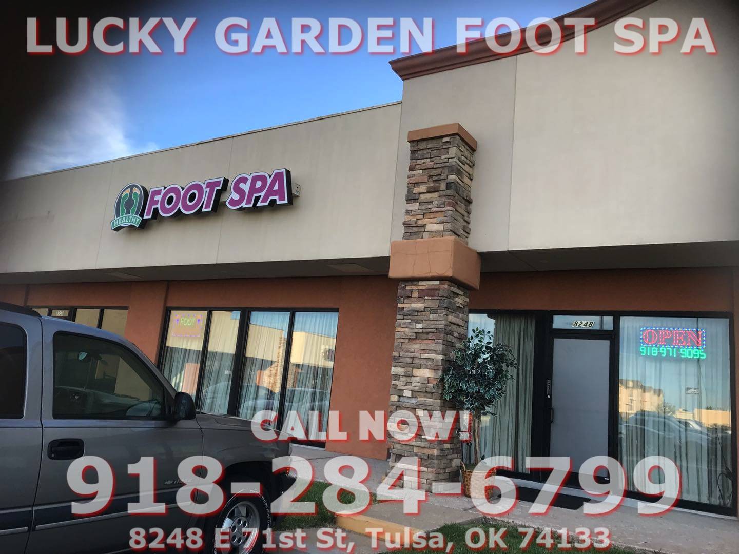 Lucky Garden Foot Spa | 8248 E 71st St, Tulsa, OK 74133, United States | Phone: (918) 284-6799