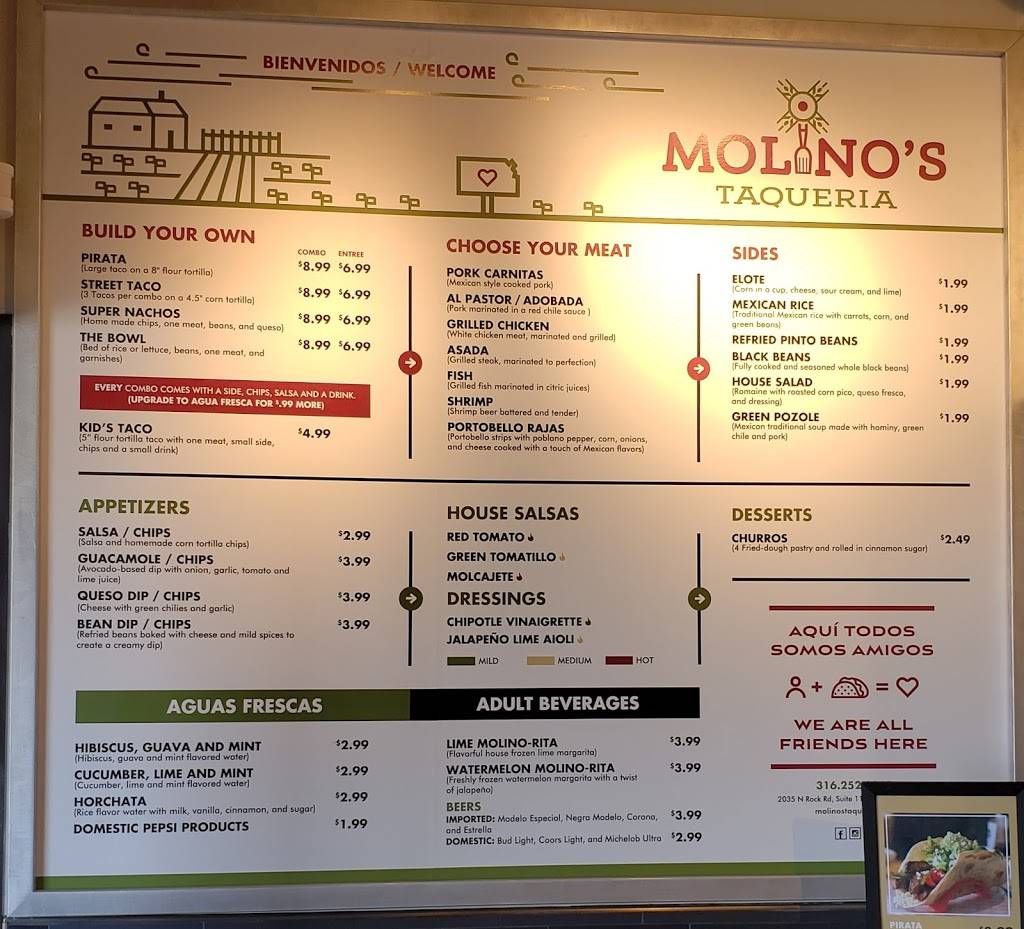 Molinos Taqueria | 2035 N Rock Rd #114, Wichita, KS 67206, USA | Phone: (316) 252-8261