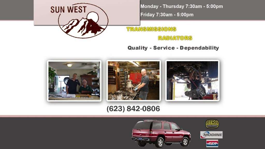 Sun West Transmissions | 6116 W Northern Ave, Glendale, AZ 85301 | Phone: (623) 842-0806