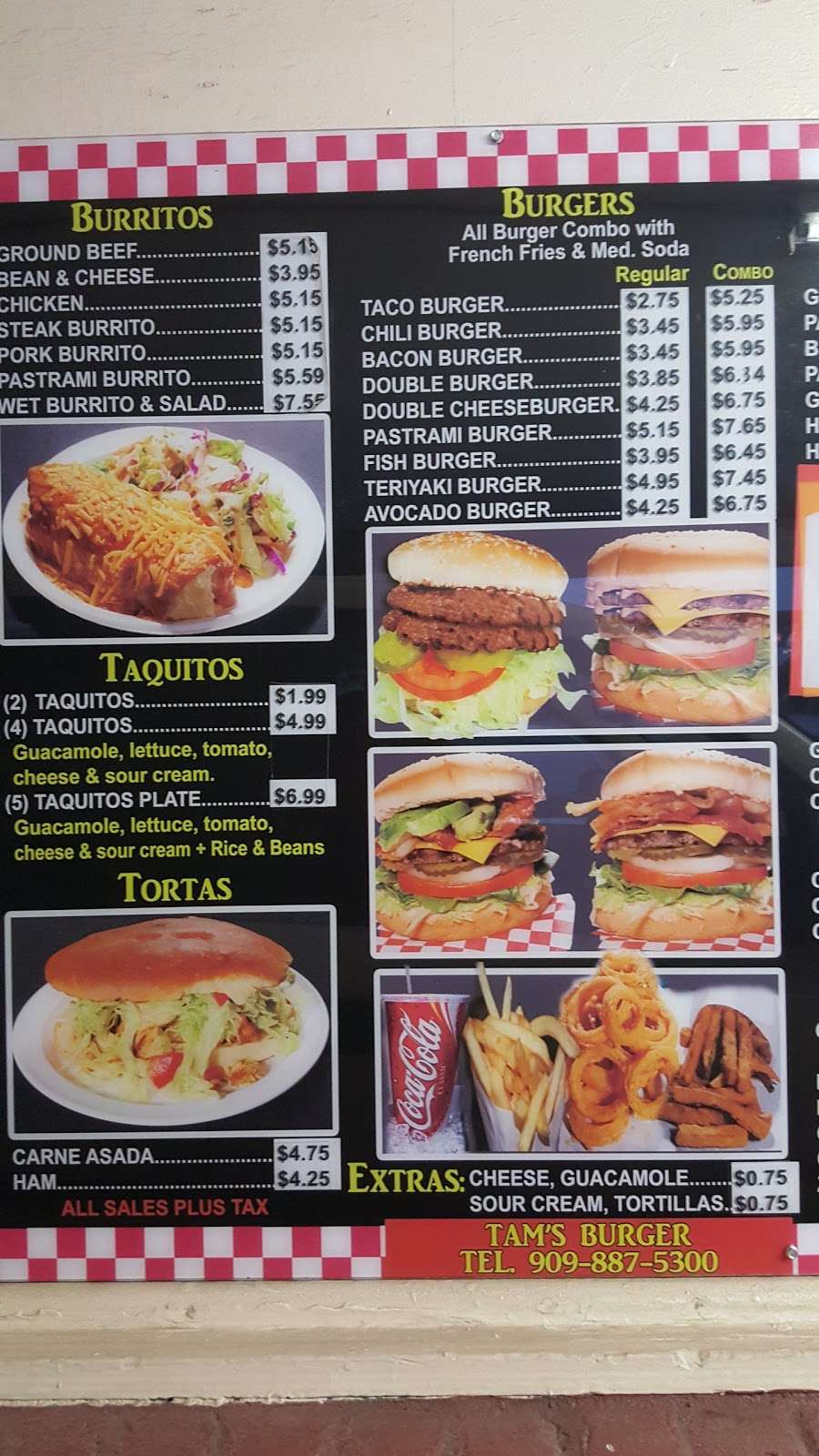 Tams Burger | 1616 W Highland Ave, San Bernardino, CA 92411, USA | Phone: (909) 887-5300