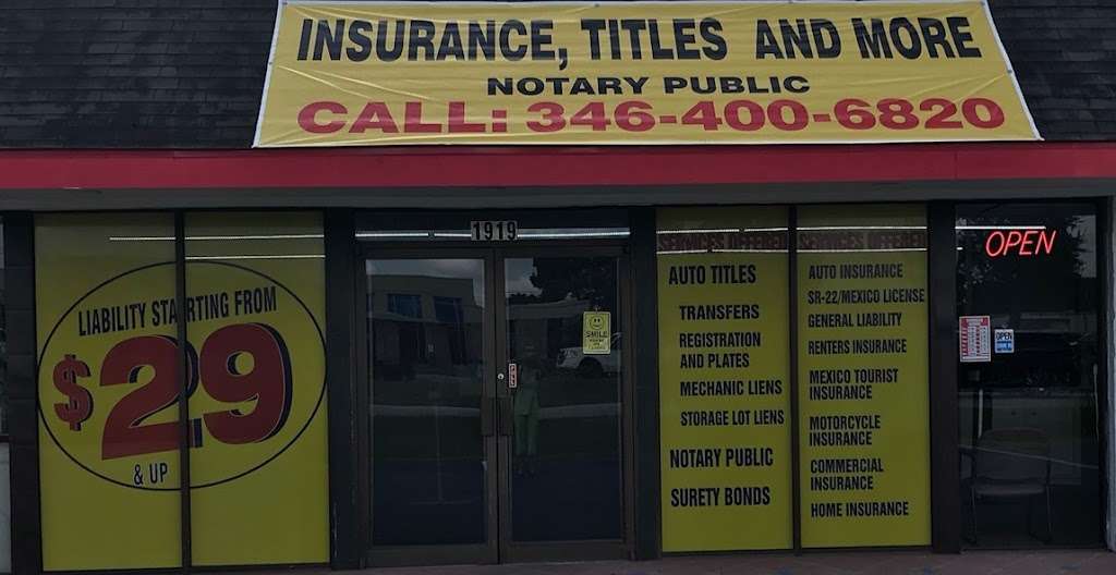 INSURANCE, TITLES AND MORE | 1919 Spring Cypress Rd, Spring, TX 77388, USA | Phone: (346) 400-6820