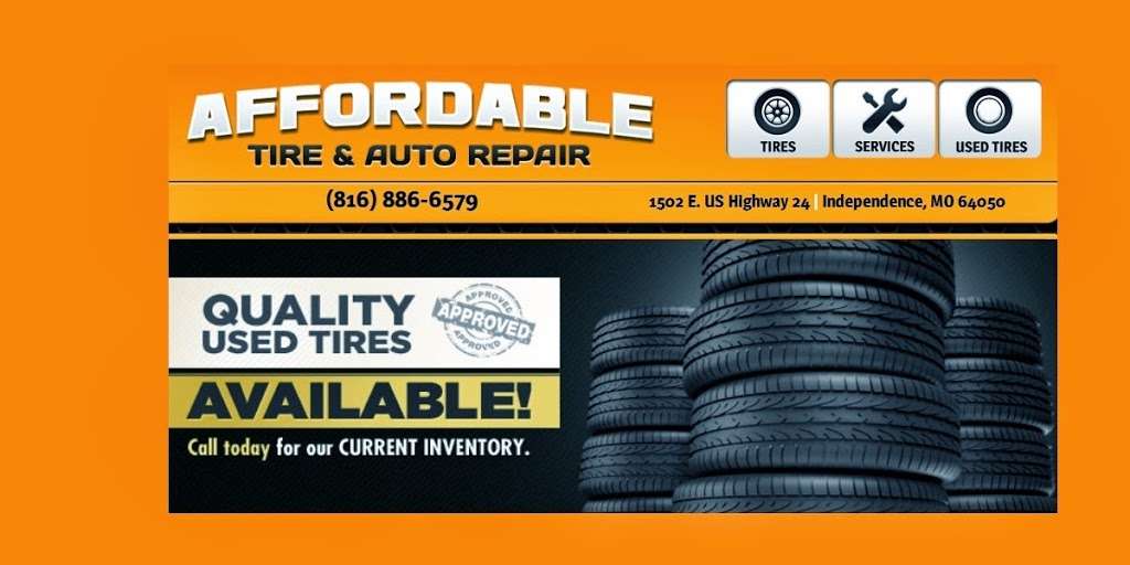 Affordable Tire & Auto Repair | 1502 US-24, Independence, MO 64050 | Phone: (816) 838-5408