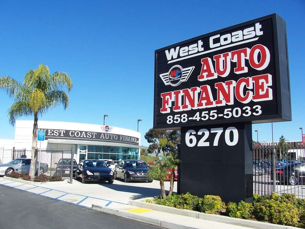 West Coast Auto Finance | 6270 Miramar Rd, San Diego, CA 92121, USA | Phone: (858) 455-5033