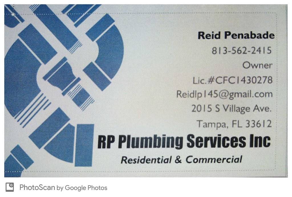 RP Plumbing Services, Inc. | 2015 S Village Ave, Tampa, FL 33612, USA | Phone: (813) 562-2415