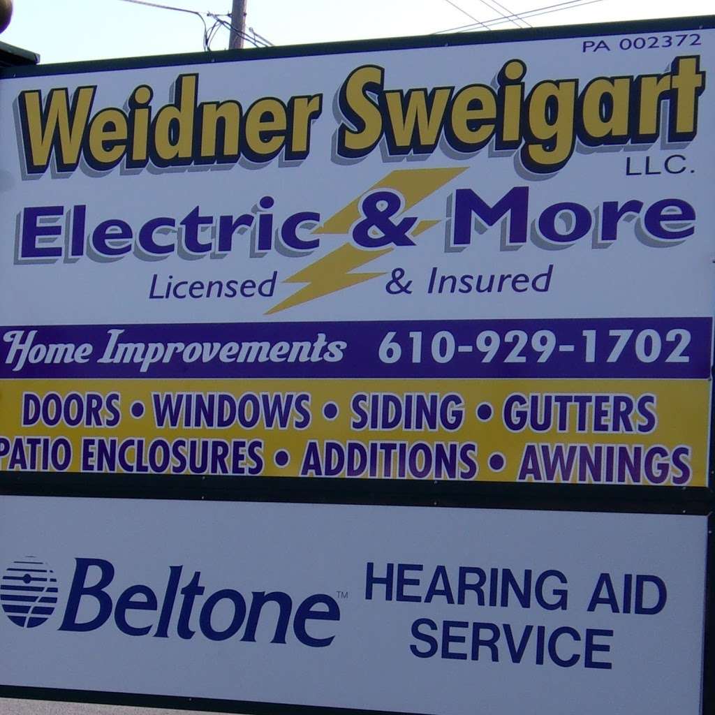 Weidner Sweigart Electric & More, LLC | 3534 Kutztown Rd, Laureldale, PA 19605, USA | Phone: (610) 929-1702