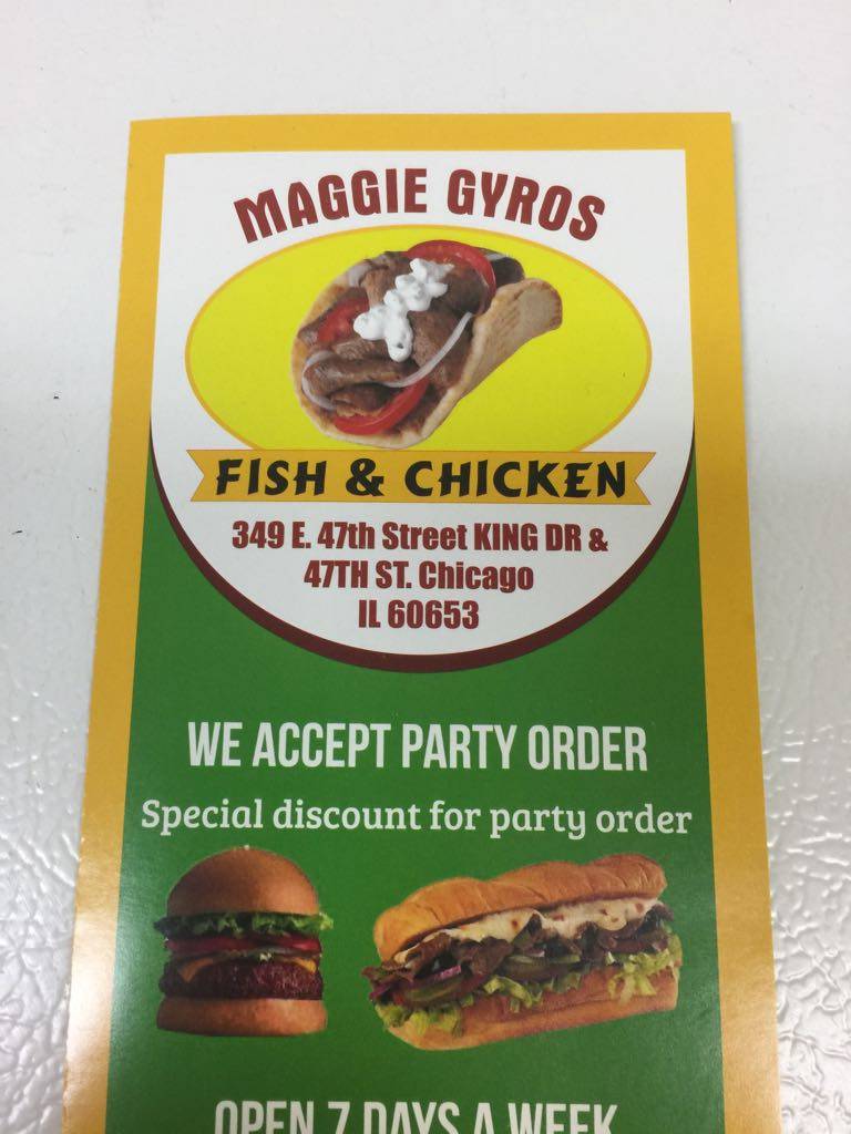 Maggie Gyros & Chicken | 349 E 47th St, Chicago, IL 60653 | Phone: (773) 924-1110