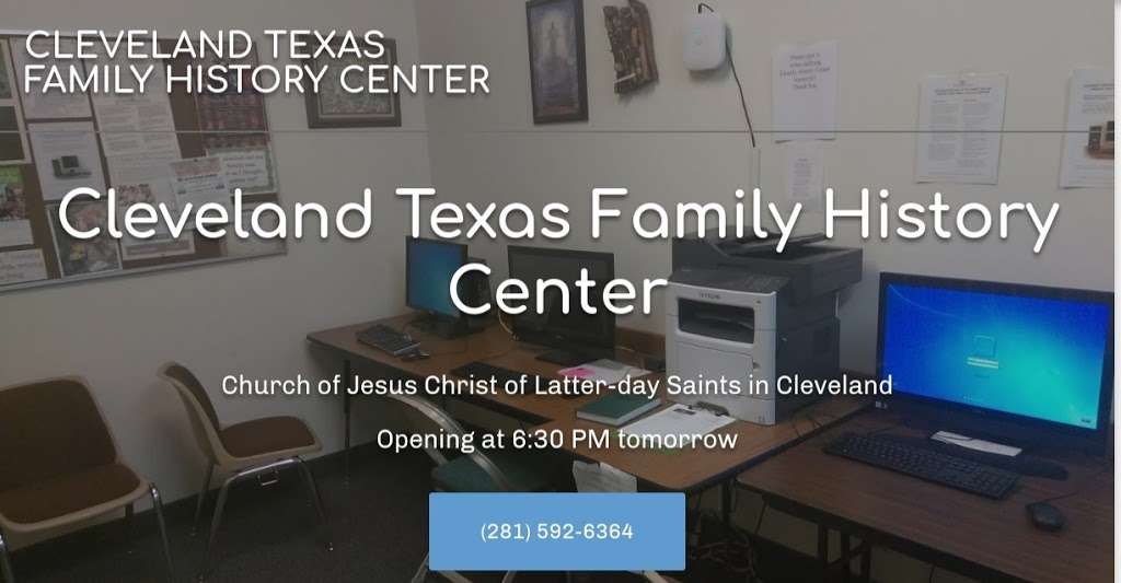 Cleveland Texas Family History Center | 1100 Southline St, Cleveland, TX 77327, USA