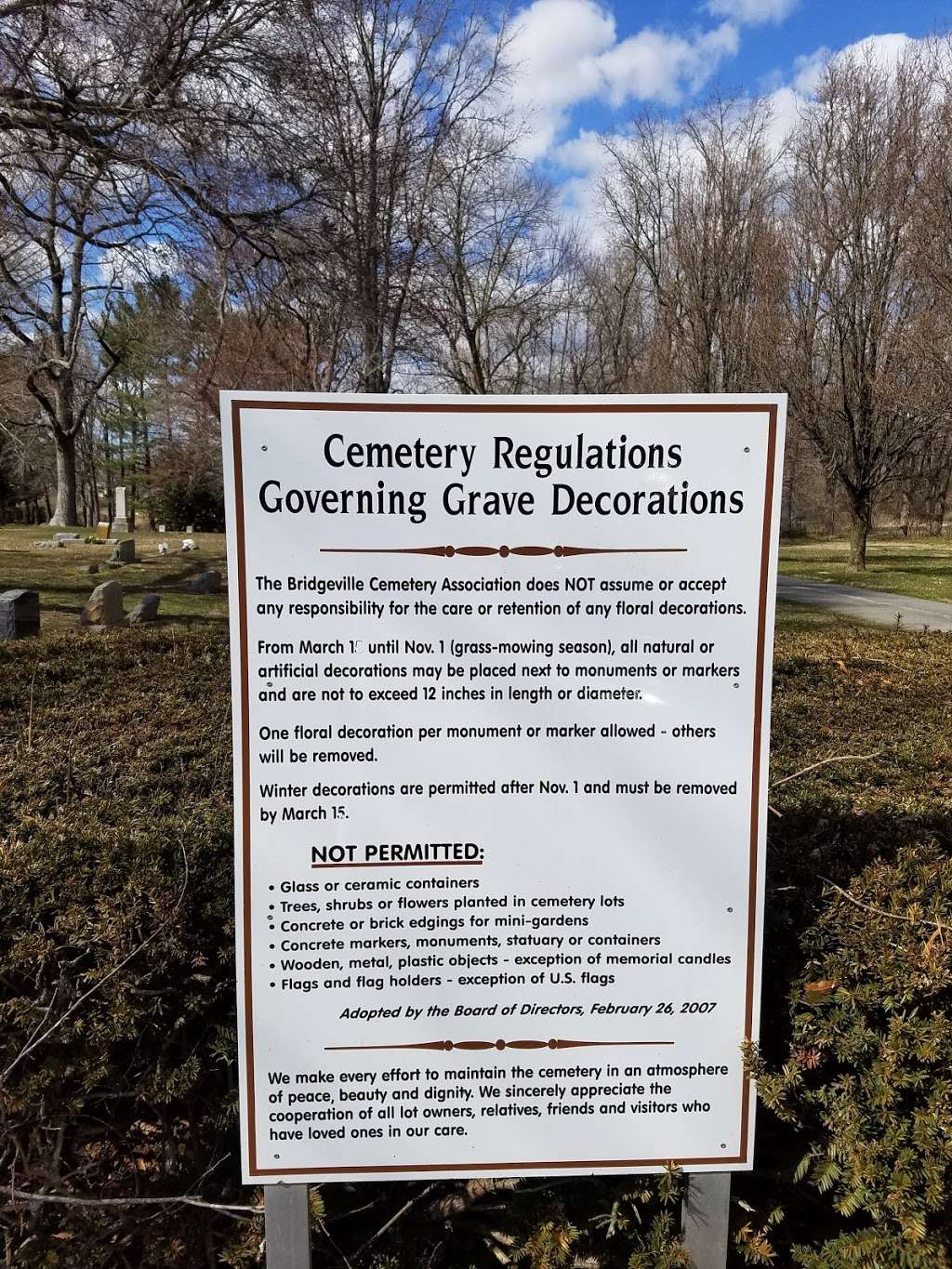 Bridgeville Cemetery | S Laws St, Bridgeville, DE 19933, USA