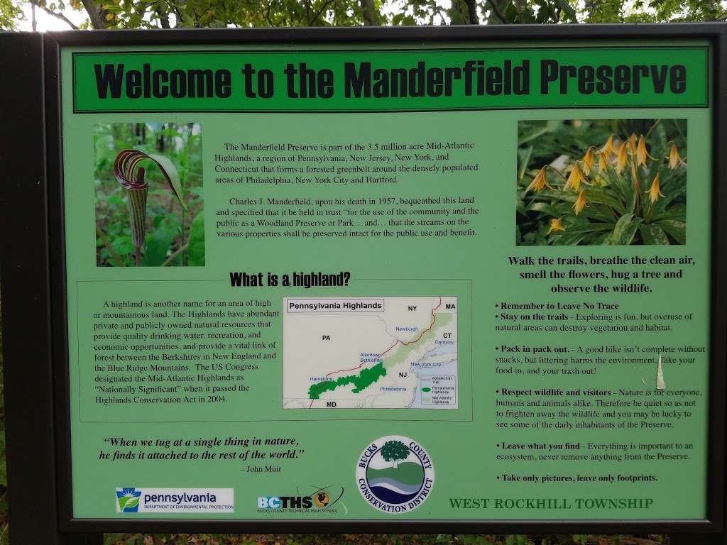 Manderfield Preserve | Allentown Rd, Green Lane, PA 18054, USA | Phone: (215) 345-7020