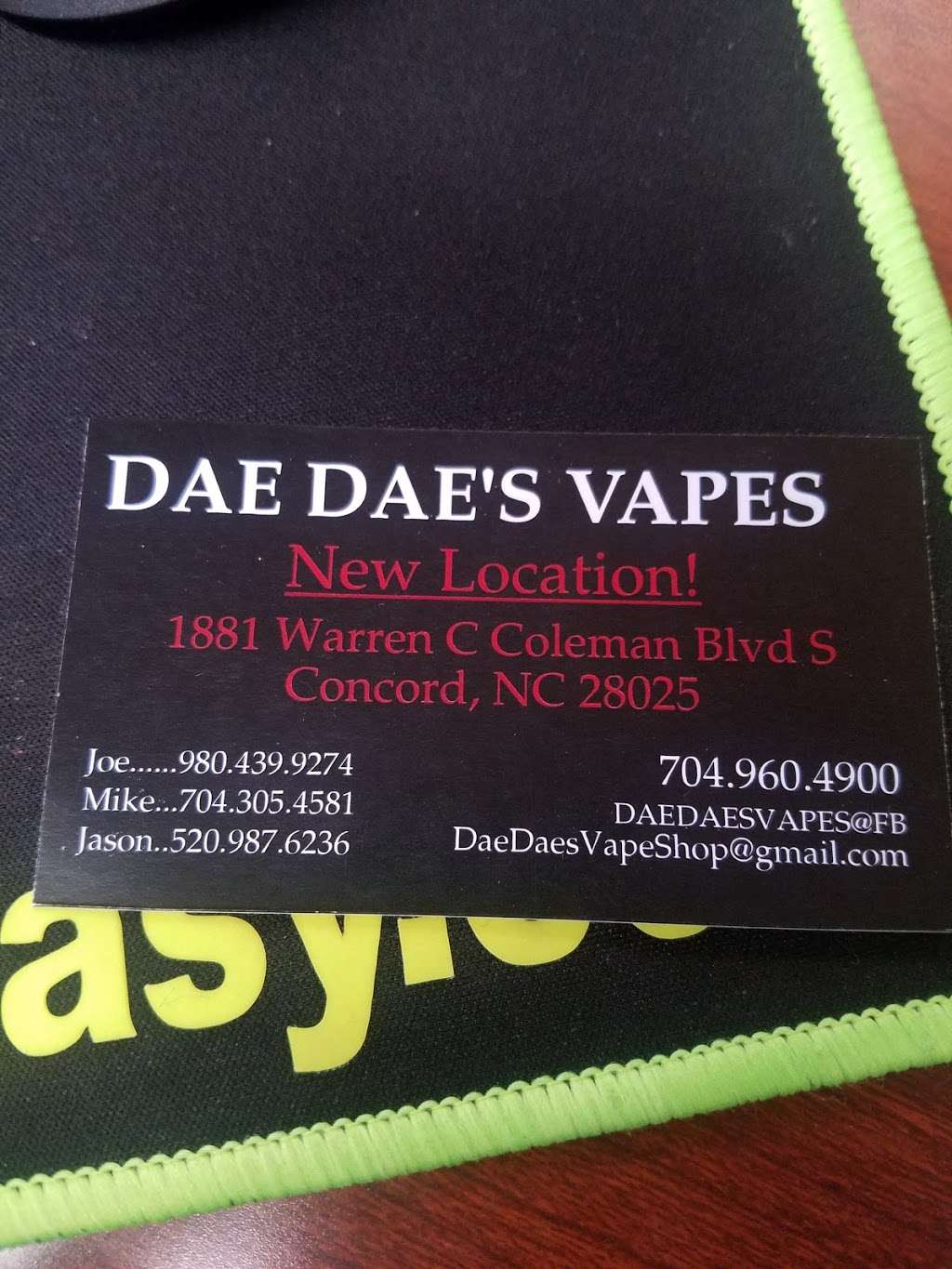 Dae Daes Vape Shop | 0473, 1881 Warren C Coleman Blvd S, Concord, NC 28025, USA | Phone: (704) 960-4900
