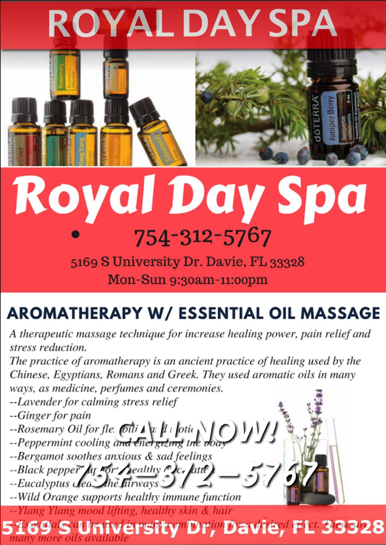 Royal Day Spa | 5169 S University Dr, Davie, FL 33328, United States | Phone: (754) 312-5767