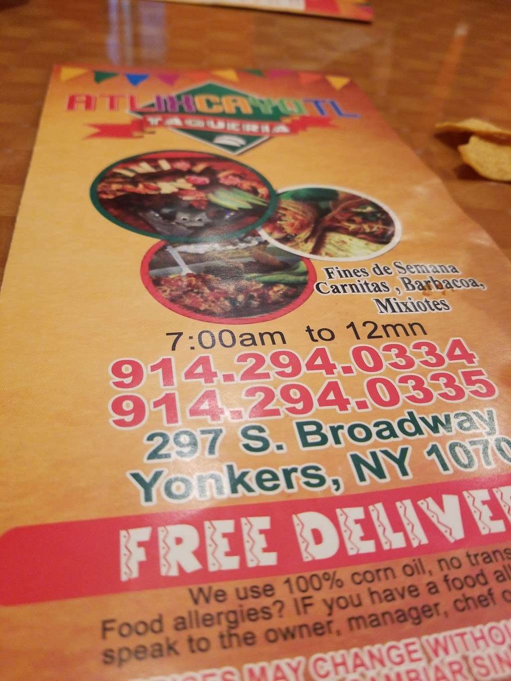 Atlixcayotl Taqueria | 297 S Broadway, Yonkers, NY 10705, USA | Phone: (914) 255-2549