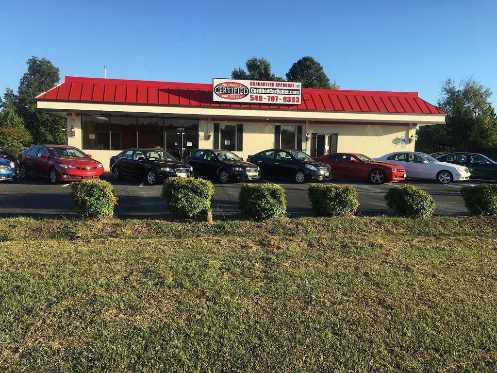 CERTIFIED CAR OUTLET | 10421 Courthouse Rd, Spotsylvania Courthouse, VA 22553, USA | Phone: (540) 707-9393