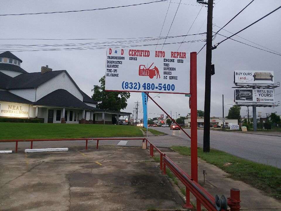 D&D Certified Auto Repair | 218 S Washington Ave, Cleveland, TX 77327, USA | Phone: (832) 480-5400