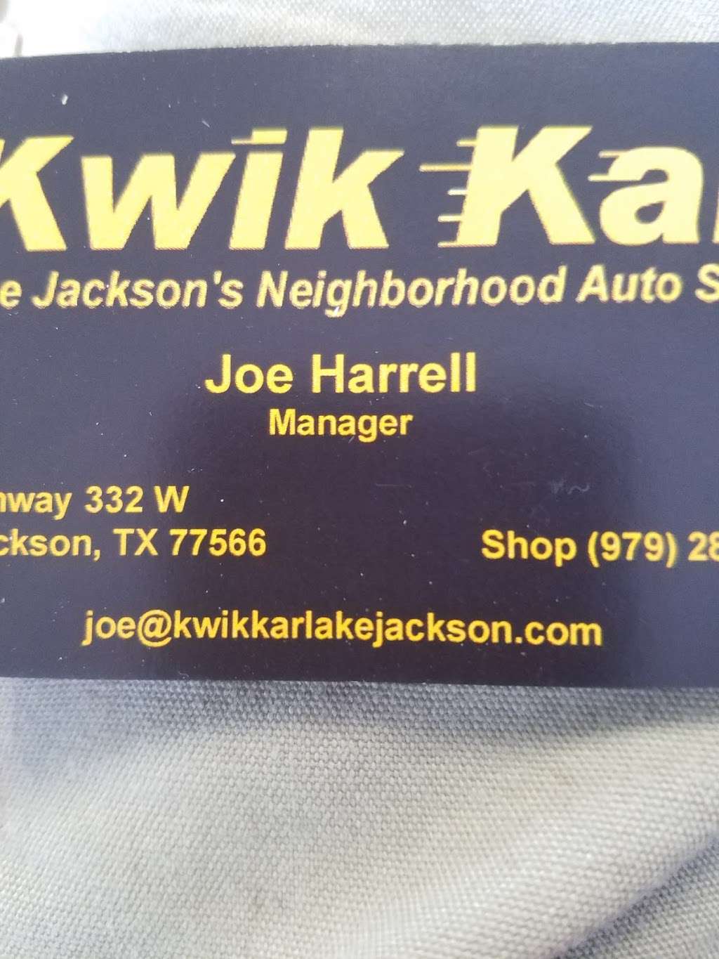 Kwik Kar of Lake Jackson Lube & Tune | 211 Highway 332 West, Lake Jackson, TX 77566, USA | Phone: (979) 285-0313