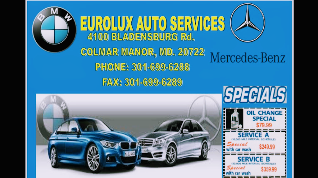 Eurolux Auto Service | 4100 Bladensburg Rd, Cottage City, MD 20722, USA | Phone: (301) 699-6288