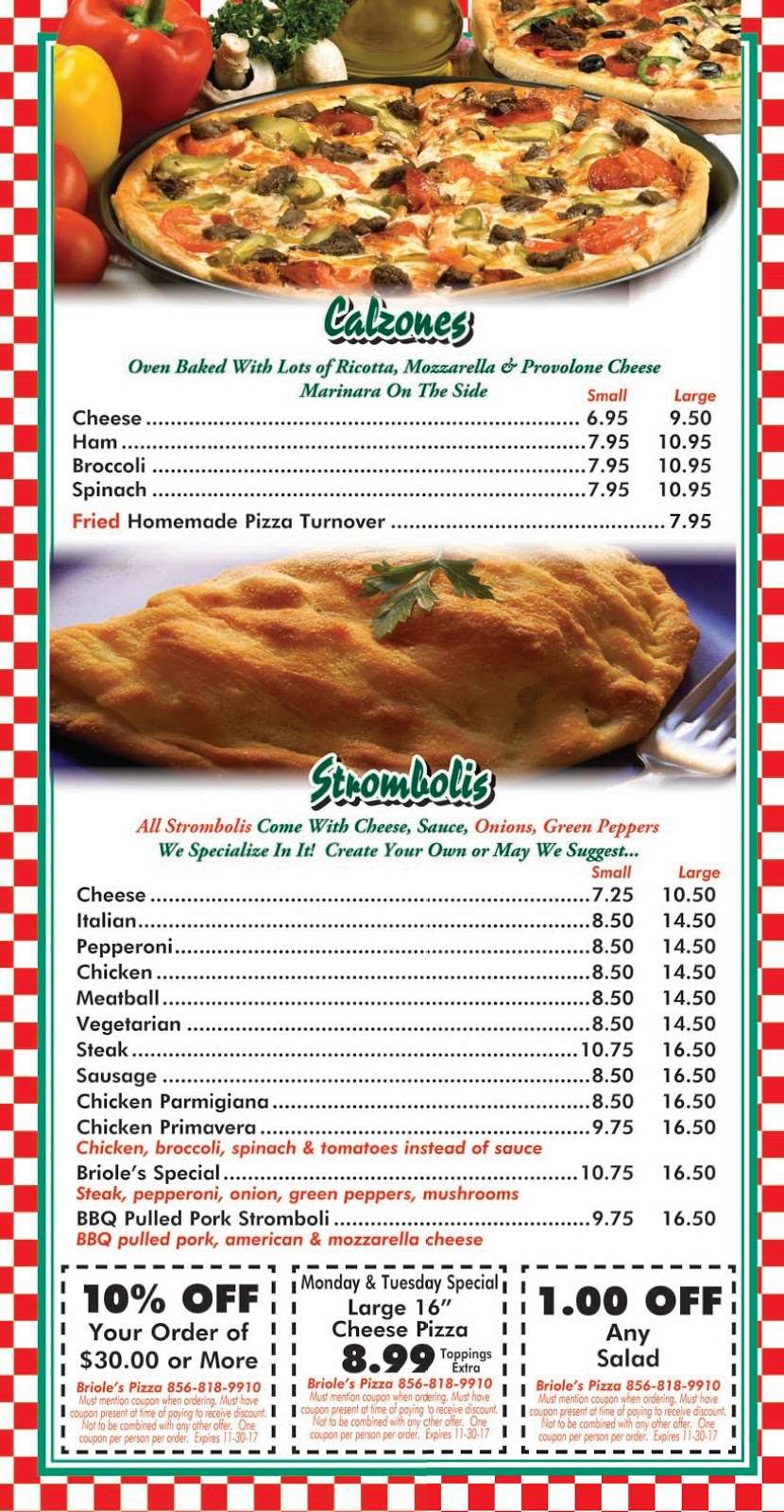 Brioles Pizza | 2556, 416 Sicklerville Rd, Sicklerville, NJ 08081, USA | Phone: (856) 818-9910