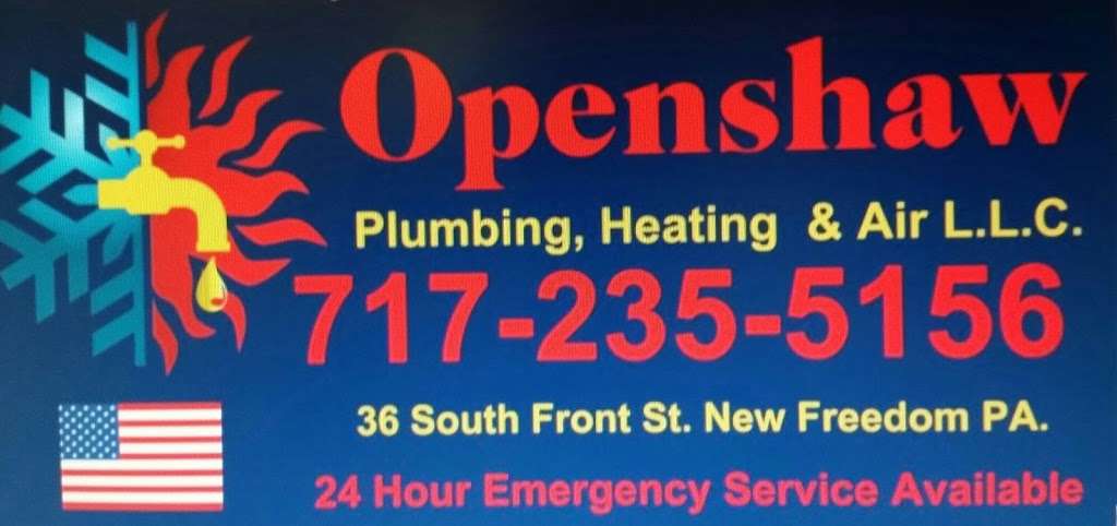 Openshaw Plumbing & Heating & Air | 36 S Front St, New Freedom, PA 17349, USA | Phone: (717) 235-5156