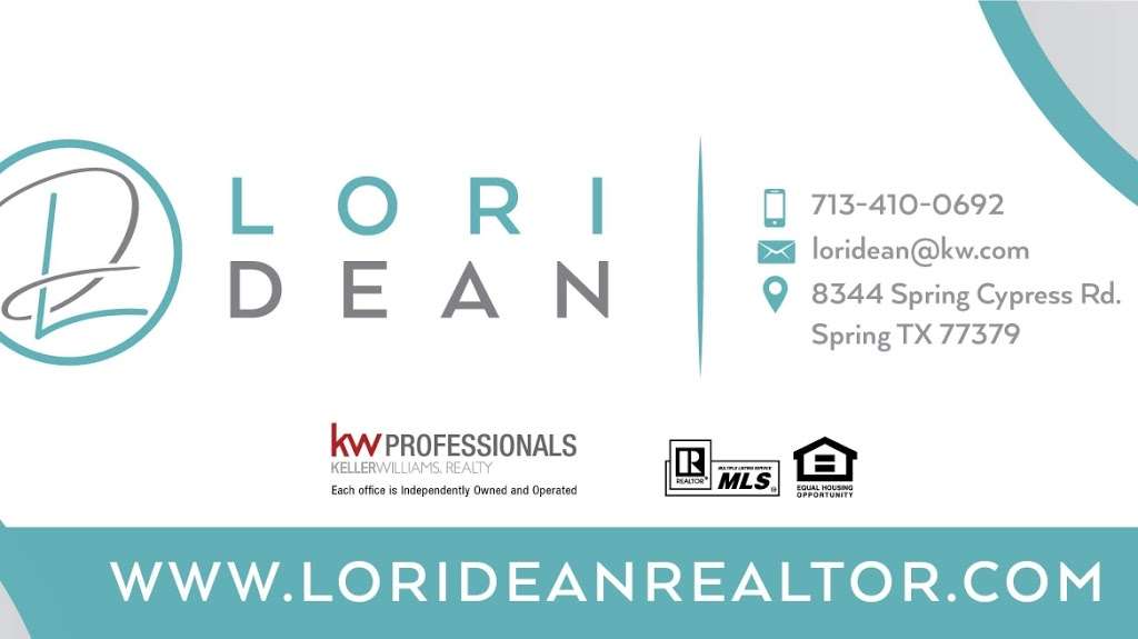 Lori Dean - Keller Williams Professionals | 8344 Spring Cypress Rd suite b, Spring, TX 77379, USA | Phone: (713) 410-0692