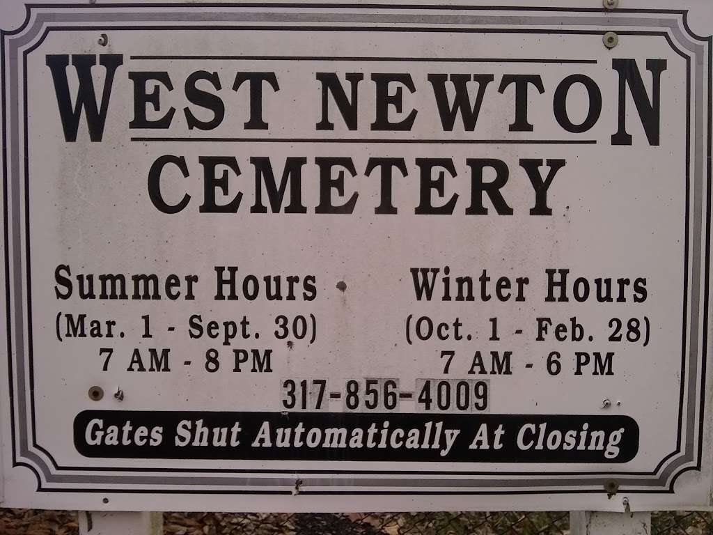 West Newton Cemetery | 6701 Milton St, West Newton, IN 46183 | Phone: (317) 856-4009