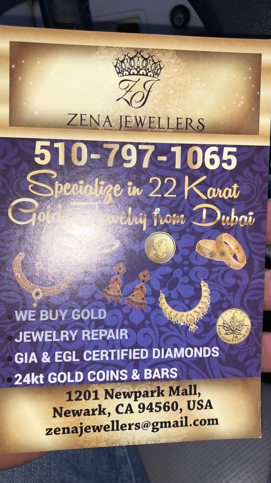 Zena Jewellers International | 1201 Newpark Mall Rd, Newark, CA 94560, USA | Phone: (510) 797-1065