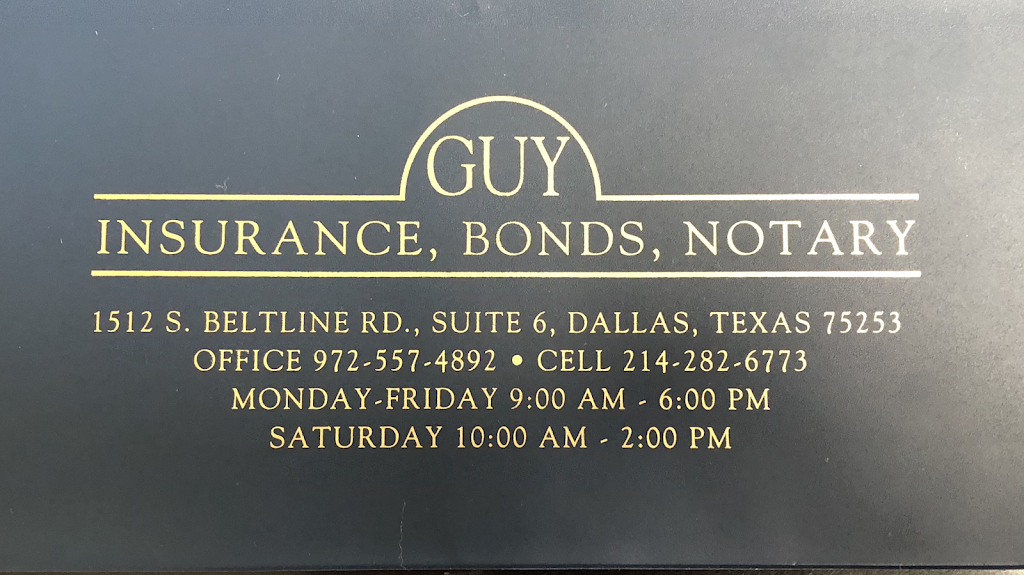 Guy Insurance | 1512 S Beltline Rd, Dallas, TX 75253 | Phone: (972) 557-4892