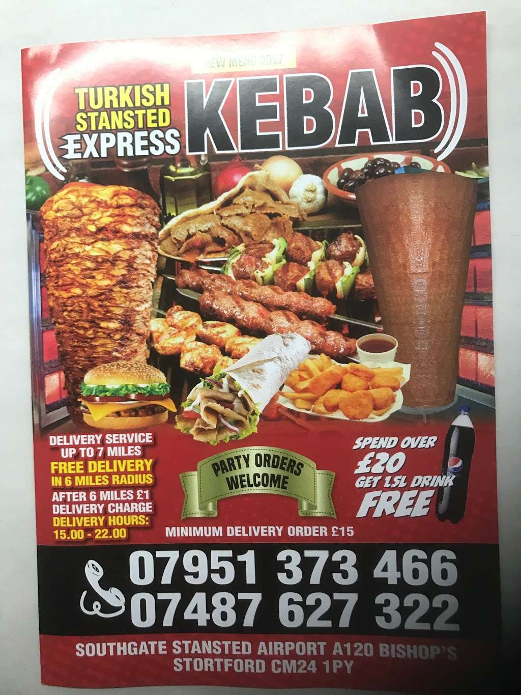 Stansted Express Kebab | stansted express kebab Airport, Drive Thru, Bishops Stortford, Stansted CM24 1PY, UK | Phone: 07951 373466