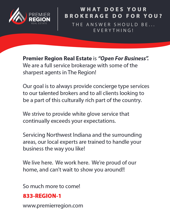 Premier Region Real Estate | 5194 E 81st Ave, Merrillville, IN 46410, USA | Phone: (833) 734-4661